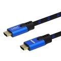 Savio Kabel HDMI (M) v2.1, 1,8m, 8K, miedź, niebiesko-czarny, złote końcówki, ethernet/3D, CL-142