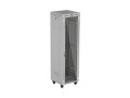 Lanberg Szafa instalacyjna rack stojąca 19" 42U 600x600 szara drzwi     przeszklone  LCD (Flat pack)