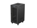 Lanberg Szafa instalacyjna rack stojąca 19" 24U 600x800 czarna drzwi perforowane LCD ( Flat pack) V2