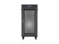 Lanberg Szafa instalacyjna rack stojąca 19" 24U 600x800 czarna drzwi perforowane LCD ( Flat pack) V2