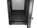 Lanberg Szafa instalacyjna rack stojąca 19 cali 32U 600x600 drzwi perforowane LCD czarna (Flat pack)