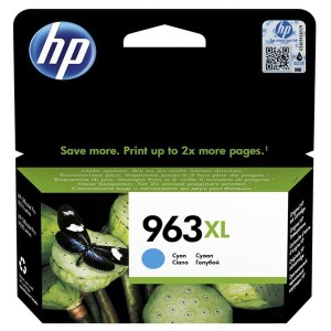 HP oryginalny ink / tusz 3JA27AE, HP 963XL, high capacity, cyan, 1600s, 22.92ml