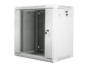 Lanberg Szafa instalacyjna wisząca 19 cali 12U 600X450mm szara (drzwi szklane)