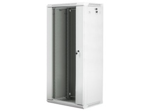 Lanberg Szafa instalacyjna wisząca 19 cali 27U 600X450mm szara (drzwi szklane)