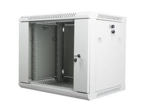Lanberg Szafa instalacyjna wisząca 19 cali 9U 600X450mm szara (drzwi szklane)