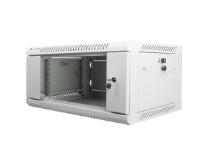 Lanberg Szafa instalacyjna wisząca 19 cali 4U 600X450mm szara (drzwi szklane)