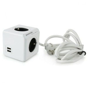 Allocacoc Listwa zasilająca PowerCube Extended USB 3m 2404/FREUPC Szara