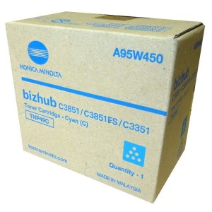 Konica Minolta oryginalny toner A95W450, TNP-49C, cyan, 12000s