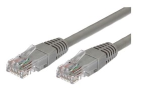 TB Kabel Patchcord miedziany kat.5e RJ45 UTP 3m. szary  - paczka 10 sztuk