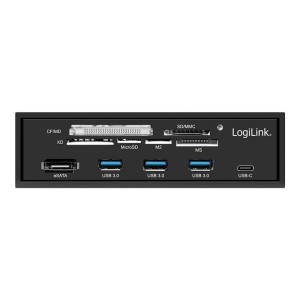 LogiLink Multifunkcyjny panel 5,25' z czyt. kart