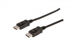 Digitus Kabel połączeniowy DisplayPort z zatrzaskami 1080p 60Hz FHD Typ DP/DP M/M czarny 2m