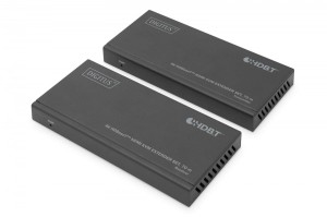 Digitus Przedłużacz/Extender KVM HDMI+USB HDBaseT 70m 4K30Hz HDCP 2.2 PoC (Power over Cable) audio IR zestaw