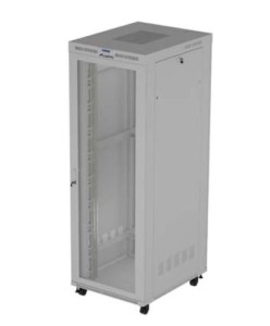 Lanberg Szafa instalacyjna rack stojąca 19 cali 47U 800x1000 szara drzwi perforowane LCD (flat pack) V2