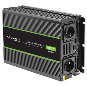 Qoltec Przetwornica napięcia Monolith | 2000W | 4000W | 24V na 230V |   Czysty Sinus