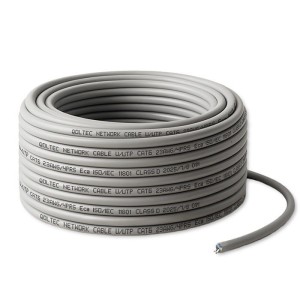 Qoltec Kabel Patchcord sieciowy skrętka UTP | Miedziany Cu | CAT6 | Highspeed 1Gb/s | LAN | 25m | Szary