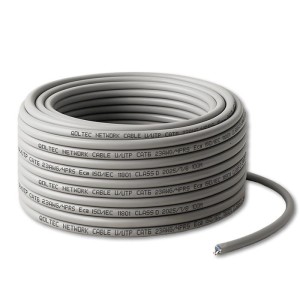 Qoltec Kabel patchcord sieciowy skrętka UTP | Miedziany Cu | CAT6 | Highspeed 1Gb/s | LAN | 100m | Szary