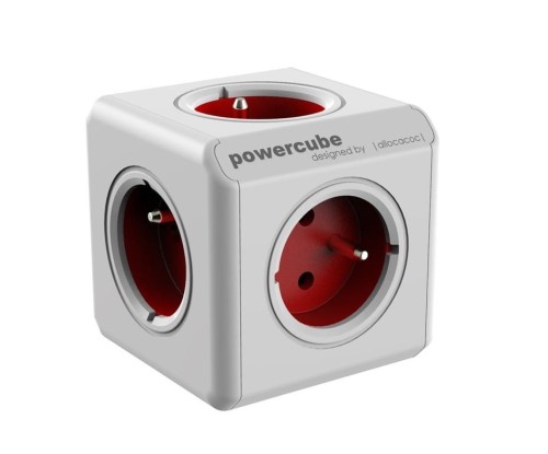 Allocacoc Rozgałęziacz PowerCube Original 2100RD/FRORPC Czerwony