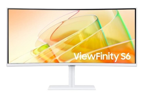 Samsung Monitor 34 cale ViewFinity S65CT VA 3440x1440 UWQHD 21:9 1xHDMI 1xDP 2xTB 4.0(90W/15W) 3xUSB 3.0 LAN 5ms 100Hz HAS+PIV gł. zakrzyw. biały 2Yd2
