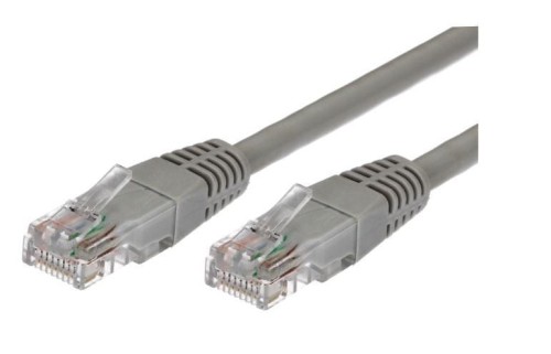 TB Kabel Patchcord miedziany kat.5e RJ45 UTP 2m. szary  - paczka 10 sztuk