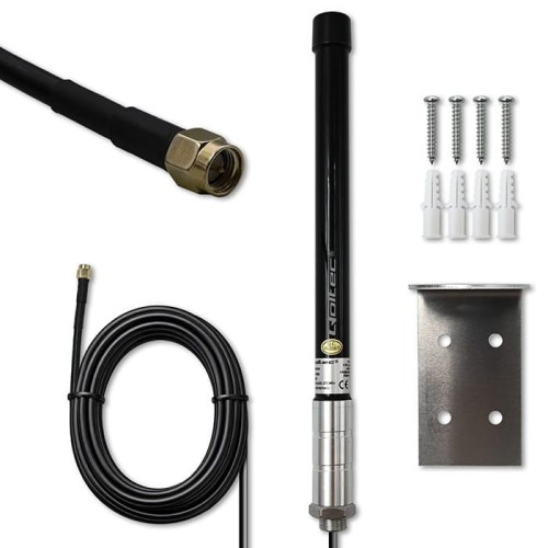 Qoltec Antena 4G LTE | 15dBi | dookólna | zewnętrzna | SMA | włókno szklane