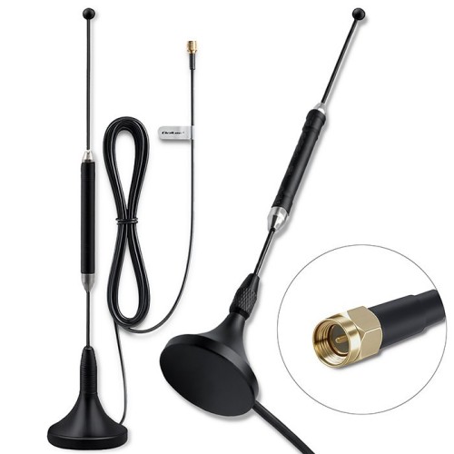 Qoltec Antena 4G LTE z podstawą magnetyczną | 5dBi | dookólna |   wewnętrzna | 600-2700 MHz | SMA | 3m