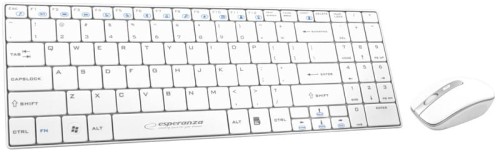 Esperanza ZESTAW BEZPRZEWODOWY KLAWIATURA SLIM + MYSZ 2,4 GHz EK122W       LIBERTY BIAŁY