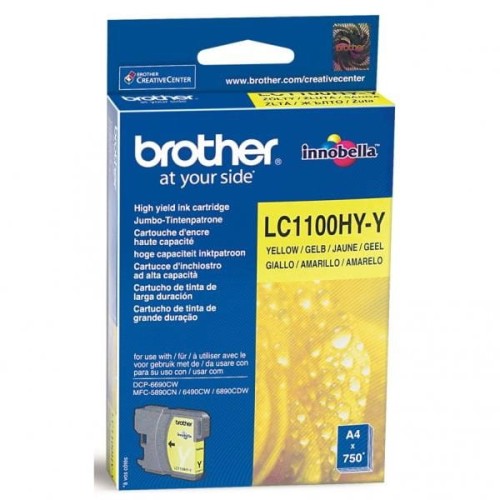 Brother oryginalny ink / tusz LC-1100HYY, yellow, 750s, high capacity