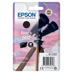 Epson oryginalny ink / tusz C13T02V14010, T02V140, 502, black, 210s, 4.6ml