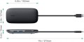 AUKEY CB-C71 aluminiowy HUB USB-C | 8w1 | RJ45 Ethernet 10/100/1000Mbps | 3xUSB 3.1 | HDMI 4k@30Hz | SD i microSD | USB-C Power Delivery 100W