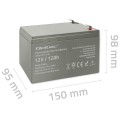 Qoltec Akumulator AGM 12V | 12Ah