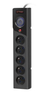 Armac Listwa zasilająca Z5 1.5M 5x230V 10A Z5/15/CZ czarna