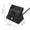 Qoltec Inteligentny czytnik chipowych kart ID | USB 2.0 | Plug&amp;play