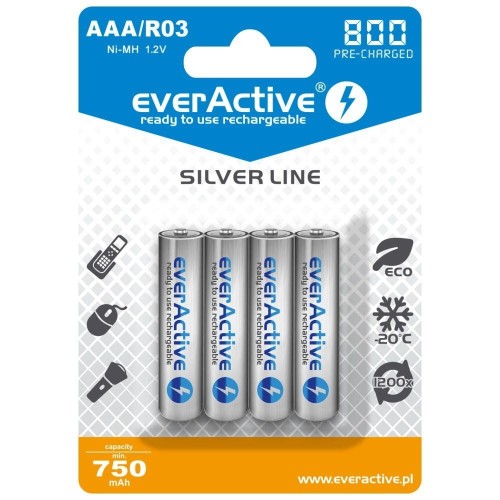 everActive Akumulatory paluszki R03/AAA 800 mAH blister 4 szt.