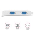 AXAGON PCEA-S2N Kontroler PCIe 2x port szeregowy RS232 250 Kbps, w zestawie SP &amp; LP