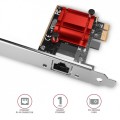 AXAGON PCEE-GIX Karta sieciowa PCIe 1x Gigabit Ethernet port (RJ-45), Intel i210AT, PXE, SP &amp; LP