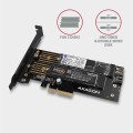AXAGON PCEM2-D Adapter wewnętrzny PCIe x4, 1x M.2 NVMe M-key + 1x SATA B-key slot, SP &amp; LP