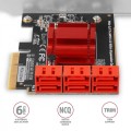AXAGON PCES-SA6 Kontroler PCIe 6x wewnętrzny port SATA 6G, ASM1166, SP &amp; LP