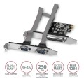 AXAGON PCEA-PSN Kontroler PCIe 1x port równoległy LPT + 2x port szeregowy RS232 250 kbps, w zestawie SP &amp; LP