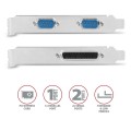 AXAGON PCEA-PSN Kontroler PCIe 1x port równoległy LPT + 2x port szeregowy RS232 250 kbps, w zestawie SP &amp; LP
