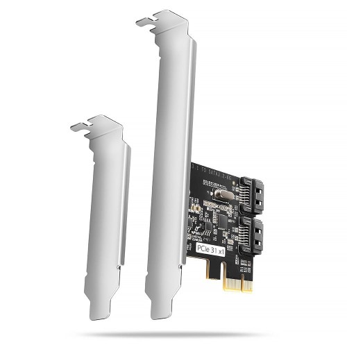 AXAGON PCES-SJ2 Kontroler PCIe 2x wewnętrzny port SATA 6G, chipset JMB582 SP &amp; LP