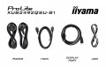 IIYAMA Monitor 23.8 cala ProLite XUB2492QSU-B1 IPS,QHD,USB-C,100Hz,3xUSB(3.2),HDMI,DP  300cd/m2,FreeSync,2x2W,HAS(150mm),PIVOT