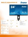 IIYAMA Monitor 24 cale XUB2497HSN-B1 IPS,USB-C Dock,HDMI,DP