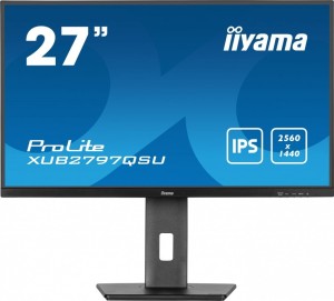 IIYAMA Monitor 27 cali XUB2797QSU-B1 IPS,HDMI,DP,100Hz,QHD,HAS(150mm),1ms,   2xUSB(3.2),2x2W,ADAPTIVE SYNC,FlickerFree /5y/