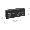 Qoltec Akumulator AGM | 12V | 2.3Ah | max. 34.5A