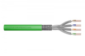 Digitus Kabel teleinformatyczny instalacyjny kat.8.2, S/FTP, Dca, AWG 22/1, LSOH, 100m, zielony