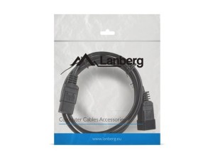 Lanberg Przedłużacz kabla zasilającego IEC 320 C19 - C20 VDE 1.8M VDE    czarny
