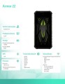 ULEFONE Smartfon Armor 22 4G 8/256GB IP69K Zielony