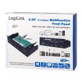 LogiLink Multifunkcyjny panel 5,25' z czyt. kart
