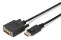 Digitus Kabel DisplayPort z zatrzaskiem 1080p 60Hz FHD Typ DP/DVI-D (24+1) M/M 2m