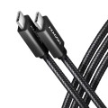AXAGON BUCM32-CM15AB Kabel USB-C - USB-C 3.2 Gen 2, 1.5m, PD 100W, 5A, 4K HD, ALU, oplot, czarny